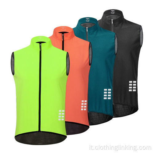 Giacca da ciclismo Maglia Gilet Cappotto antivento